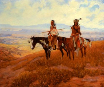 アメリカインディアン Painting - ローンウルフ西アメリカ